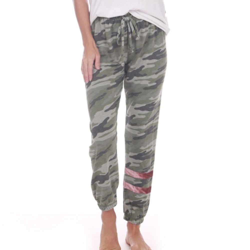 Vintage Havana Camo Velvet Stripe Joggers